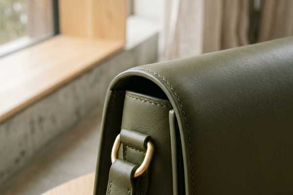Japanese Korean leather bag precision work Japanese Korean handbag quality craftsmanship detail