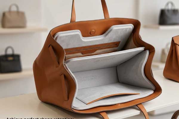 Proper internal structure support for handbags handbag shape retention packaging inserts