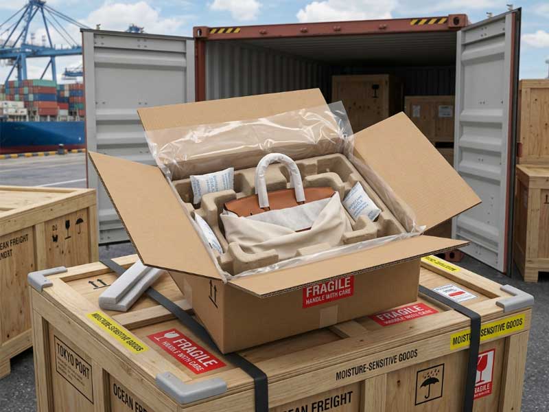 Common handbag deformity patterns from improper packaging deformed handbags damaged ocean shipping