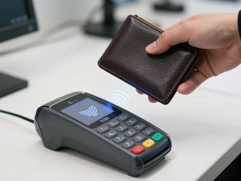 RFID blocking verification using POS terminal RFID wallet field testing with contactless payment terminal