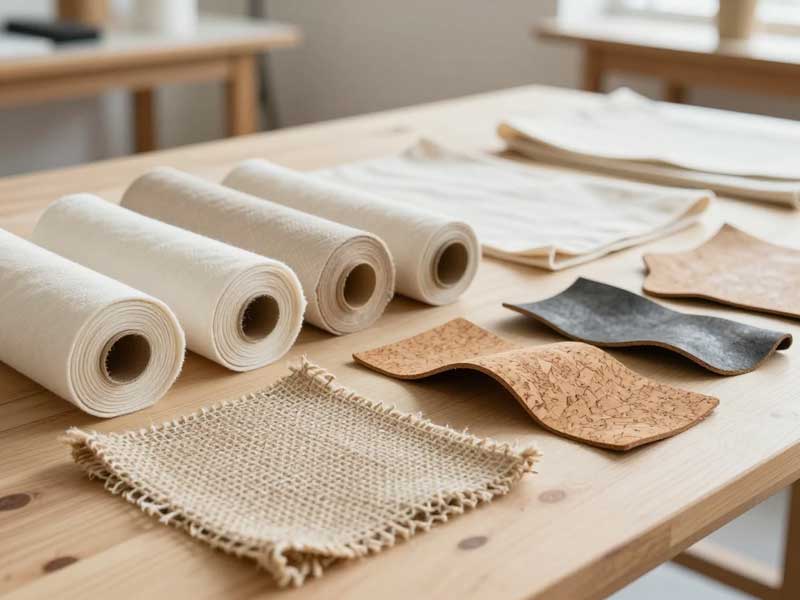 recycled PET material for sustainable bags GRS certified recycled polyester fabric roll